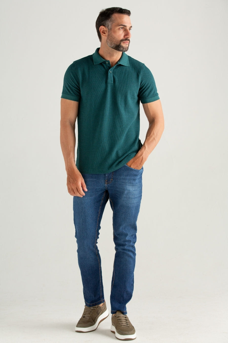 CALÇAS JEANS SLIM AZUL