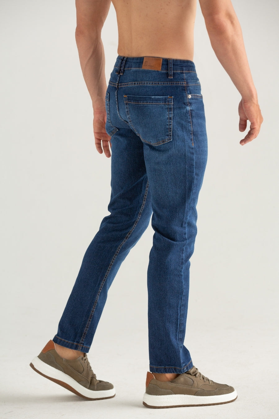 CALÇAS JEANS SLIM AZUL