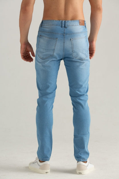 CALÇAS JEANS SLIM AZUL CLARO