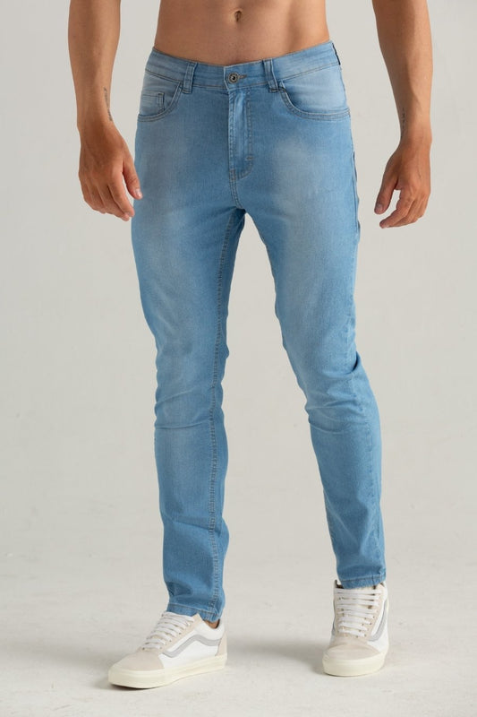 CALÇAS JEANS SLIM AZUL CLARO