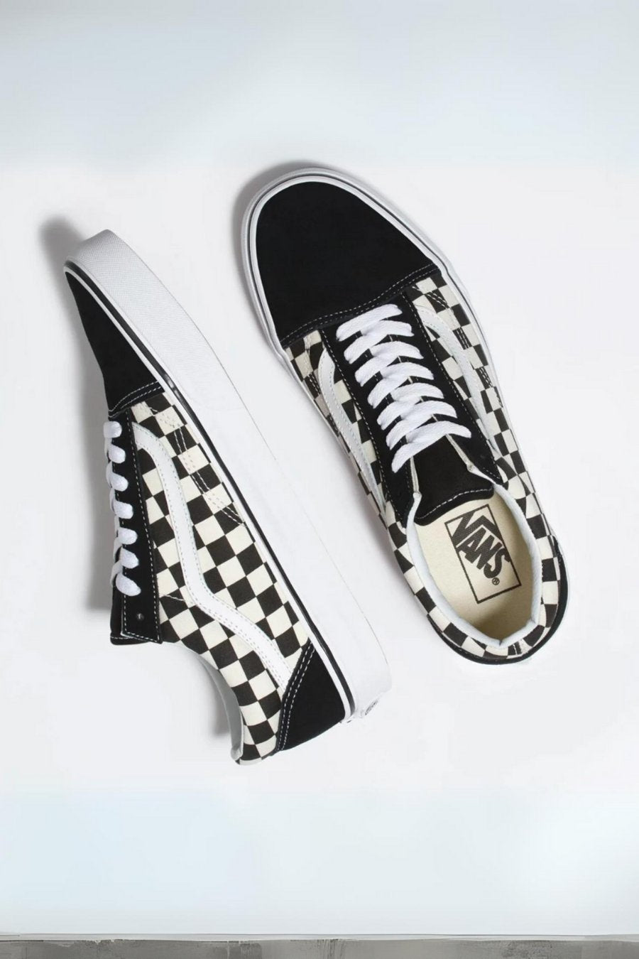 TENIS VANS OLD SKOOL QUADRICULADO BLACK/WHITE