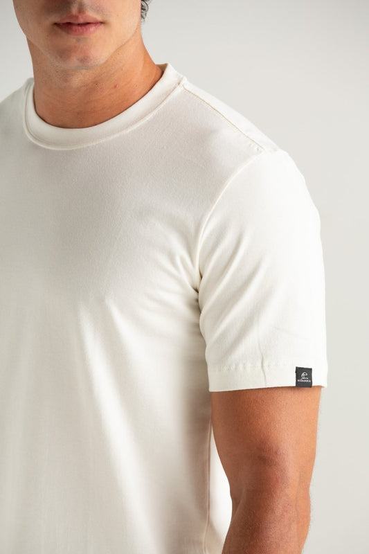 CAMISETA BASICA SLIM CONFORT OFF WHITE