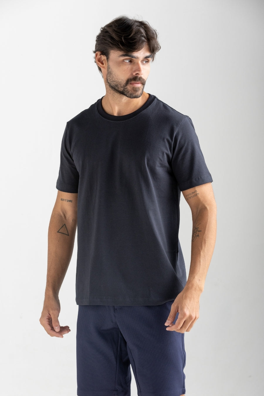 CAMISETA JACKARD PRETO