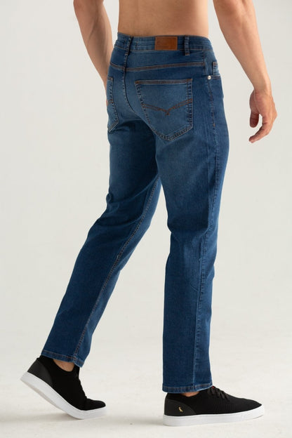 CALÇAS JEANS REGULAR AZUL ESCURO