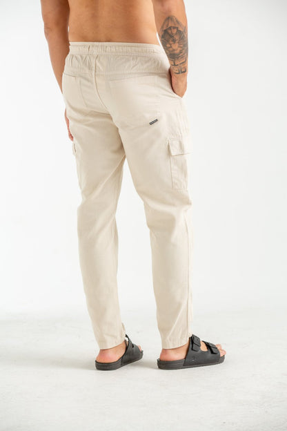 CALÇA DE TECIDO CARGO COM ELASTICO CHINO