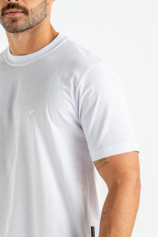 CAMISETA BÁSICA REGULAR FIO 40 BRANCO