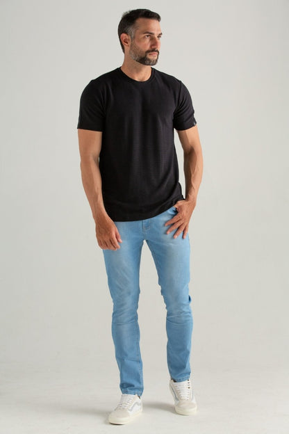CALÇAS JEANS SLIM AZUL CLARO