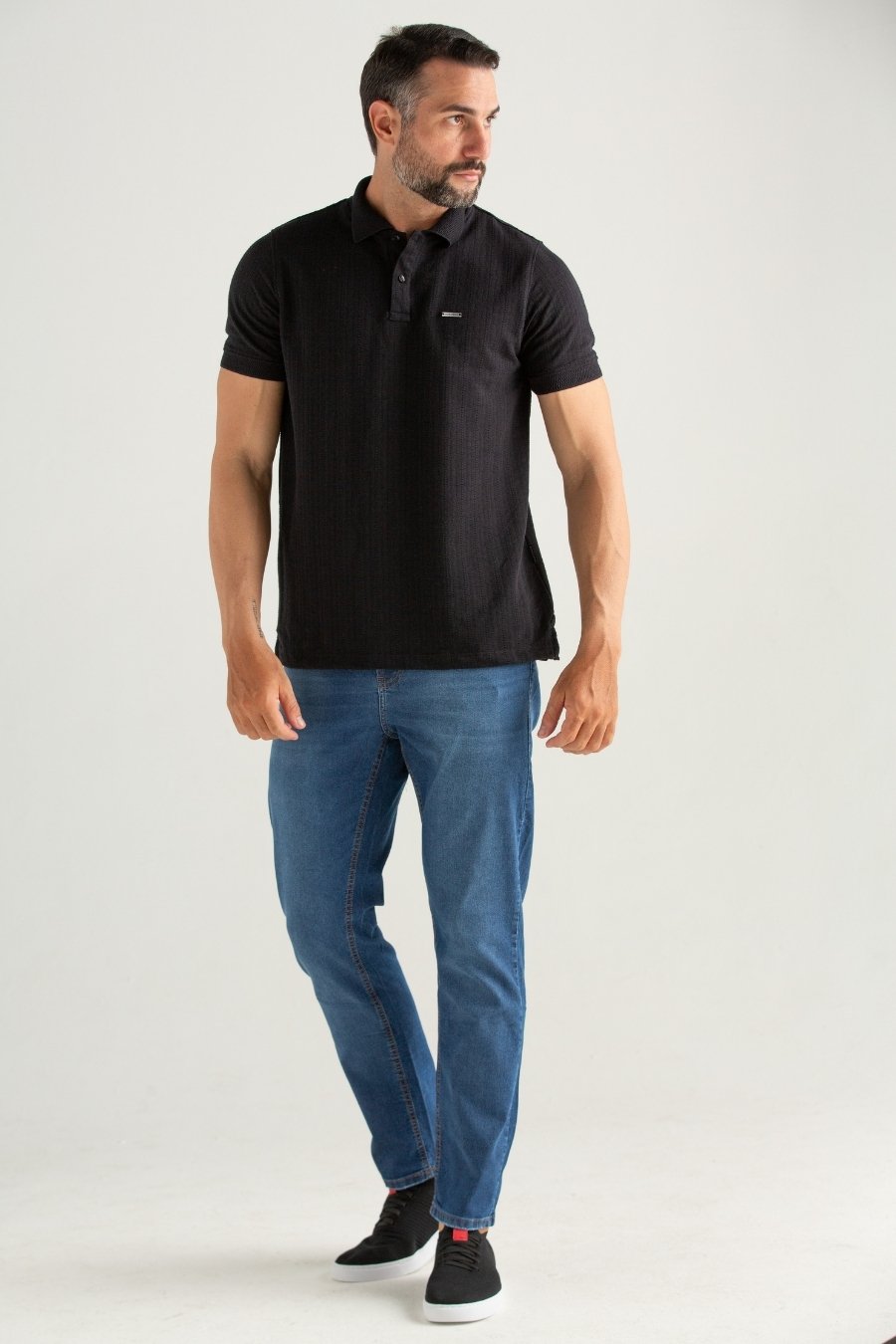 CALÇAS JEANS REGULAR AZUL ESCURO