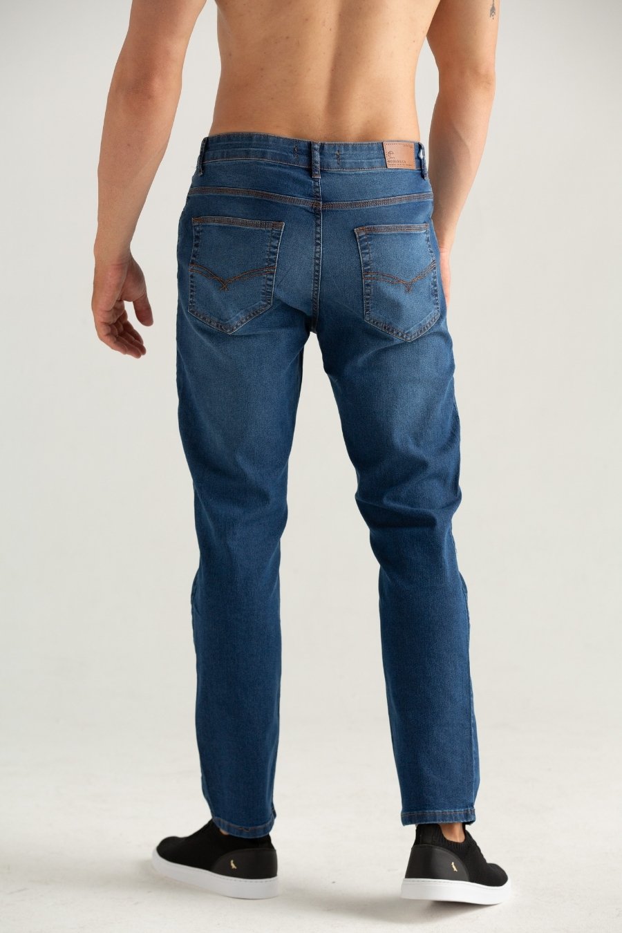 CALÇAS JEANS REGULAR AZUL ESCURO