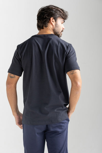 CAMISETA JACKARD PRETO