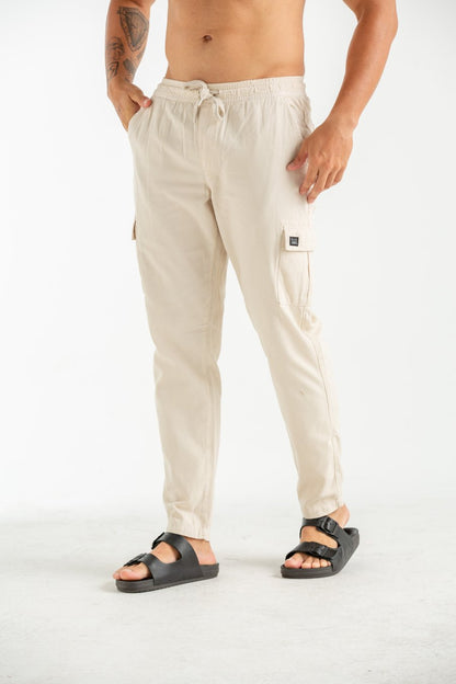 CALÇA DE TECIDO CARGO COM ELASTICO CHINO