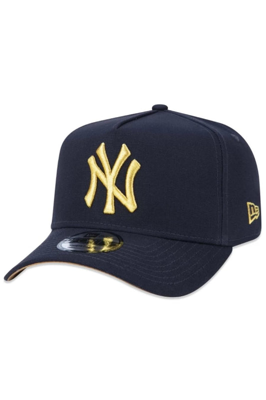 BONÉ 9FORTY A-FRAME SNAPBACK MLB NEW YORK YANKEES ABA CURVA AZUL MARINHO