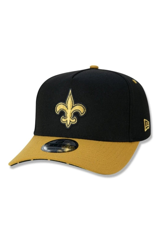 BONÉ 9FORTY A-FRAME SNAPBACK ABA CURVA NFL NEW ORLEANS SAINTS SOCCER STYLE