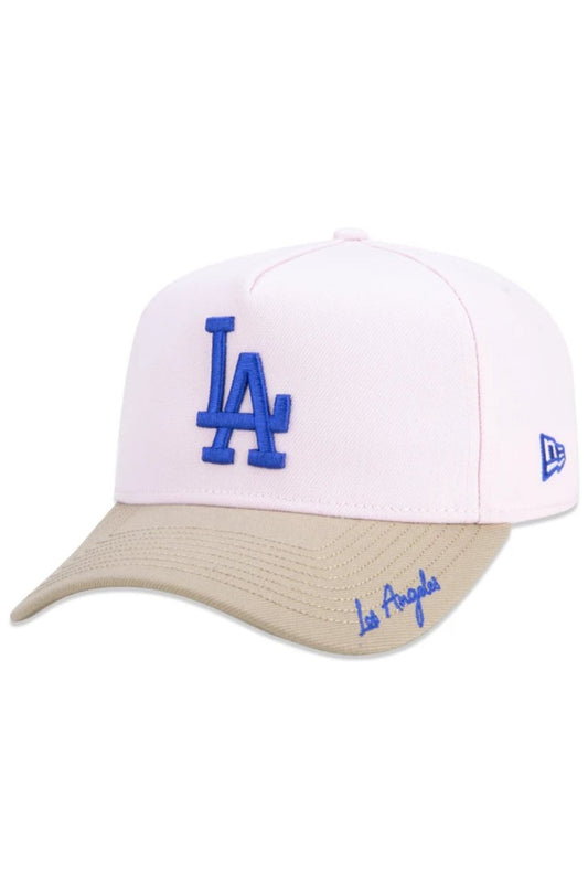 BONÉ 9FORTY A-FRAME SNAPBACK MLB LOS ANGELES DODGERS VACATION ABA CURVA ROSA