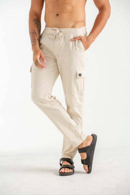 CALÇA DE TECIDO CARGO COM ELASTICO CHINO