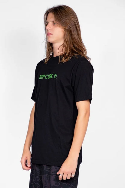 CAMISETA RIP CURL NEW ICON PRETO