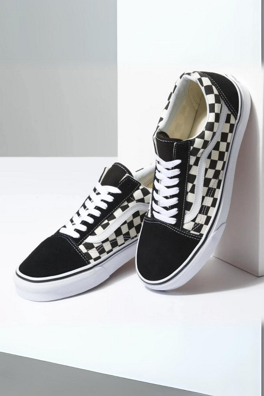 TENIS VANS OLD SKOOL QUADRICULADO BLACK WHITE Ecologica