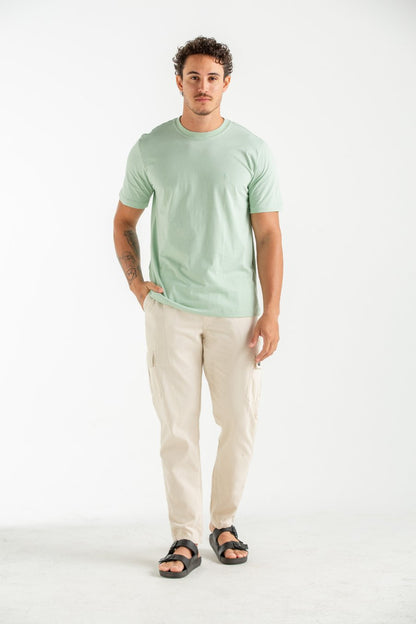 CALÇA DE TECIDO CARGO COM ELASTICO CHINO